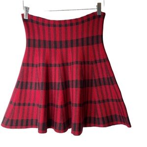 Vintage Max Edition Tartan Plaid Schoolgirl Preppy Academia Skater Skirt Red S/M